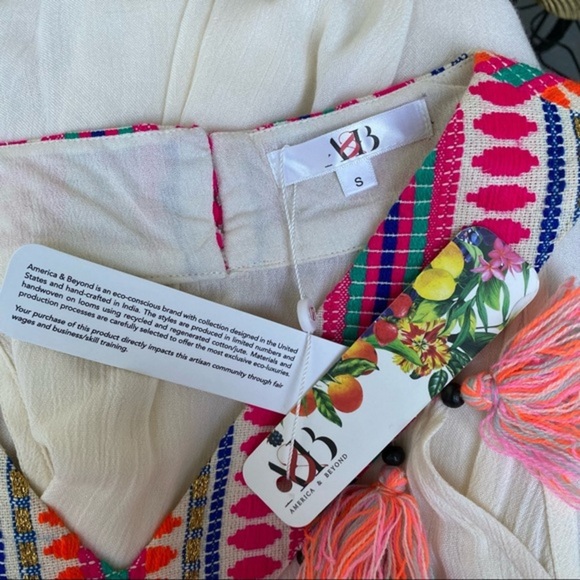 America & Beyond Tassel Dress NWT Small - Picture 14 of 14